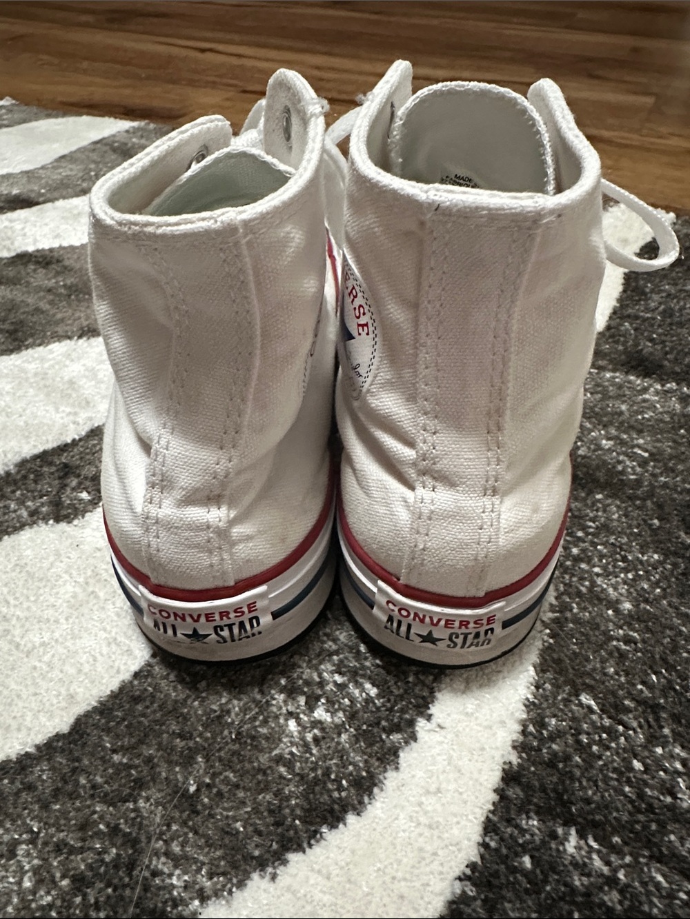 Converse Chuck Taylor All Star High-Top kids Sneaker, white, size 3 - Picture 4 of 6